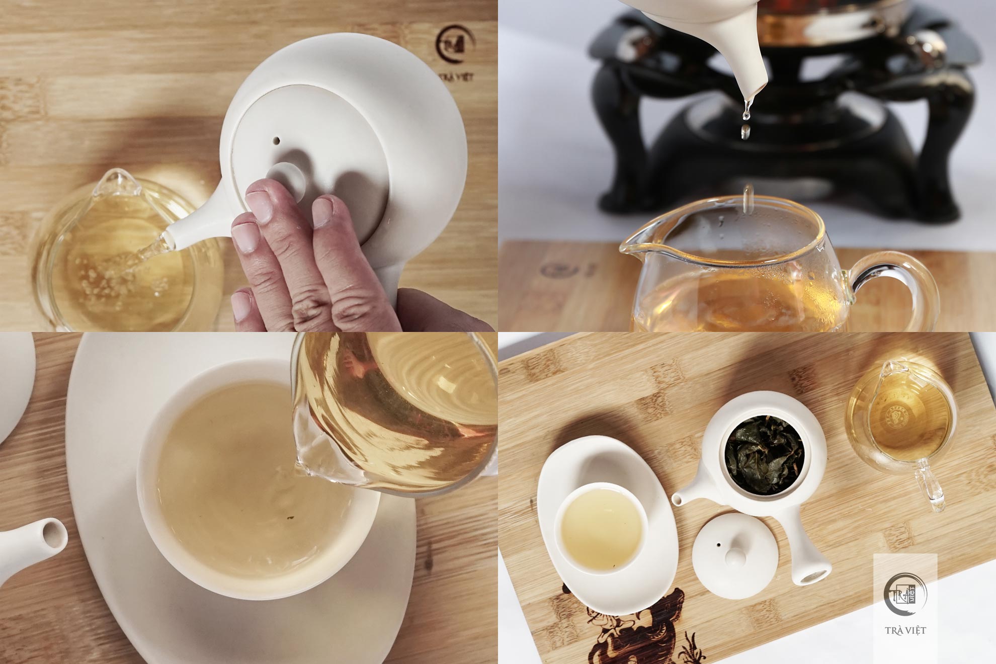 Cách pha trà Ô Long - rót trà