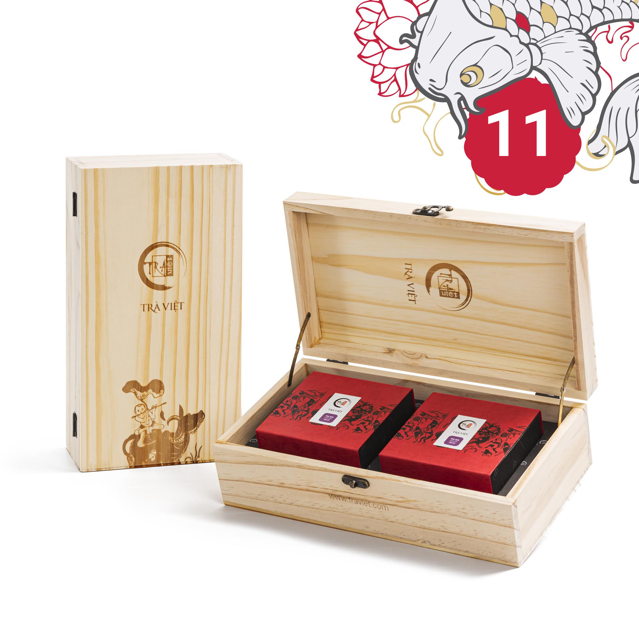 Hộp Bánh Trung Thu 11 - Trà Lài, bánh Đậu xanh