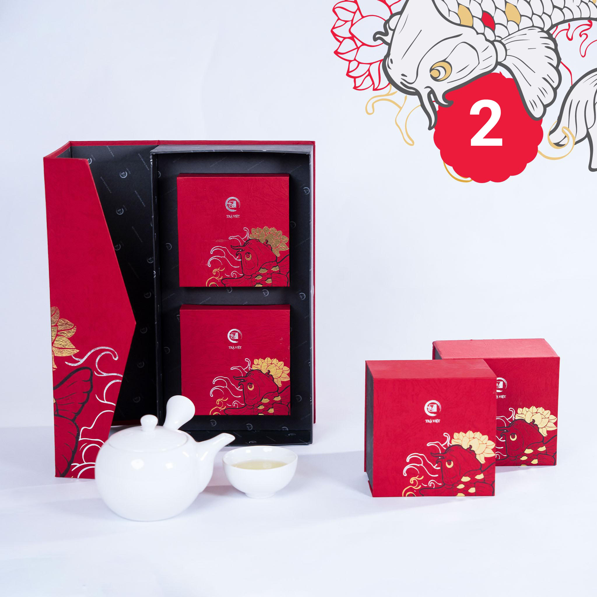 Hộp Bánh Trung Thu 02 - Trà Lài, Bánh Đậu Xanh