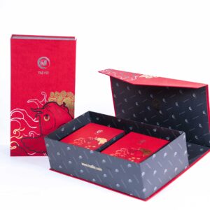 Hộp bánh trung thu cao cấp Trà Việt - hộp an khang mở nắp ngang