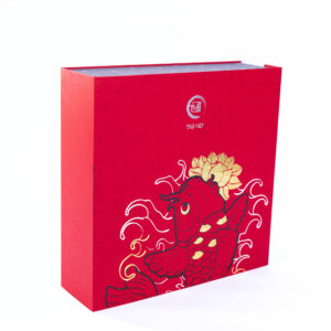Hộp bánh trung thu cao cấp Trà Việt - hộp thịnh vượng đóng nắp đứng
