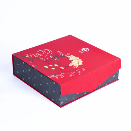 Hộp bánh trung thu cao cấp Trà Việt - hộp thịnh vượng đóng nắp nghiêng