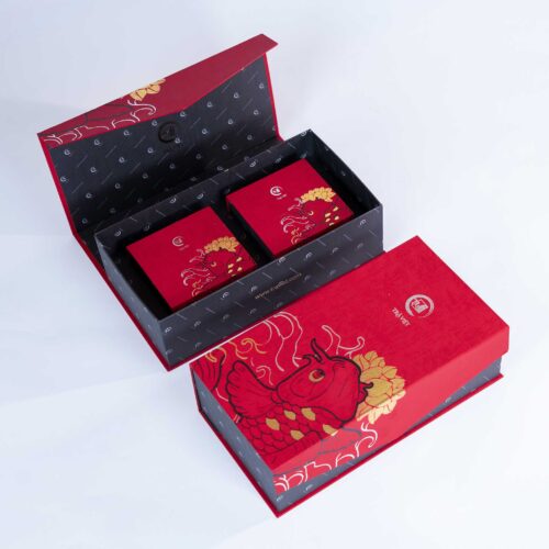 Hộp bánh trung thu cao cấp Trà Việt - hộp an khang mở nắp