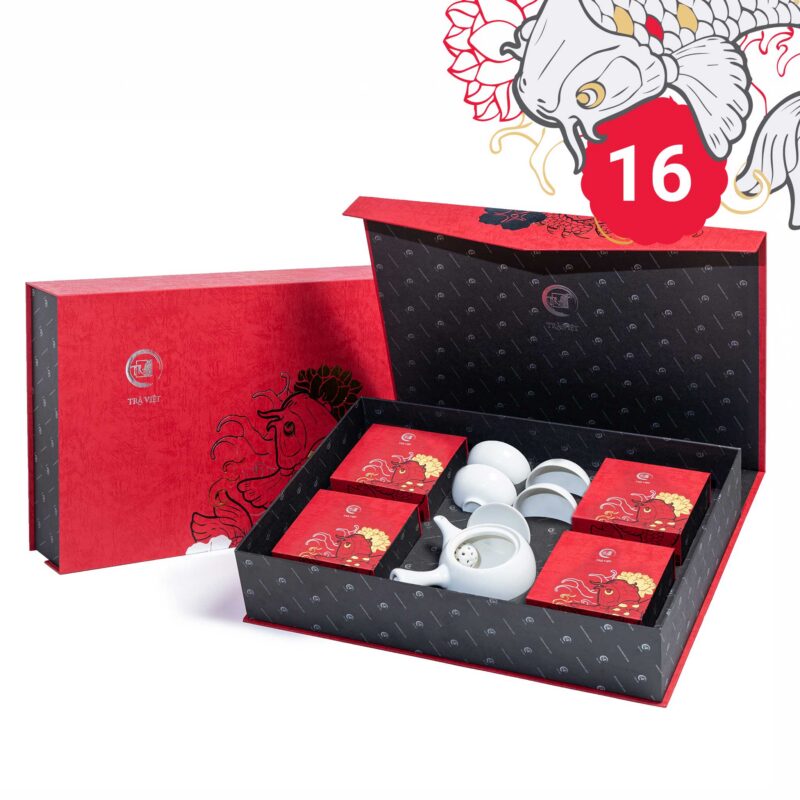 Hộp bánh trung thu 16 Trà Việt