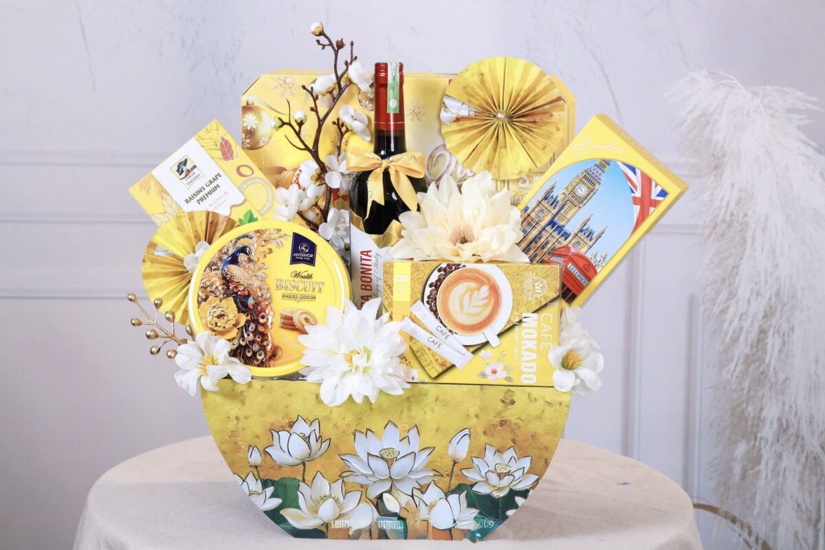 Giỏ quà tết đẹp, sang trọng