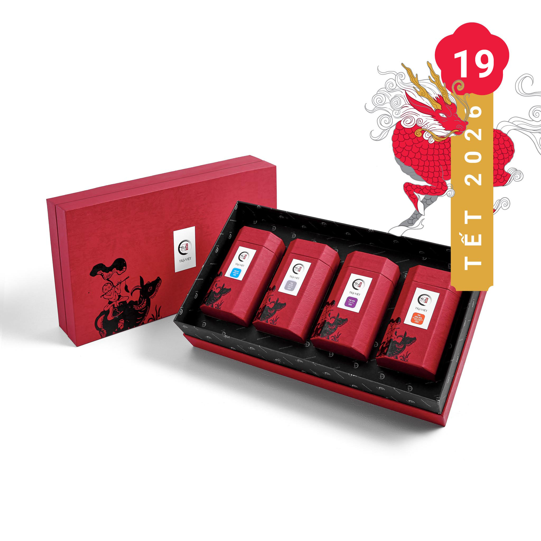 Set quà Tết sang trọng tặng khách hàng - Trà Việt QT19