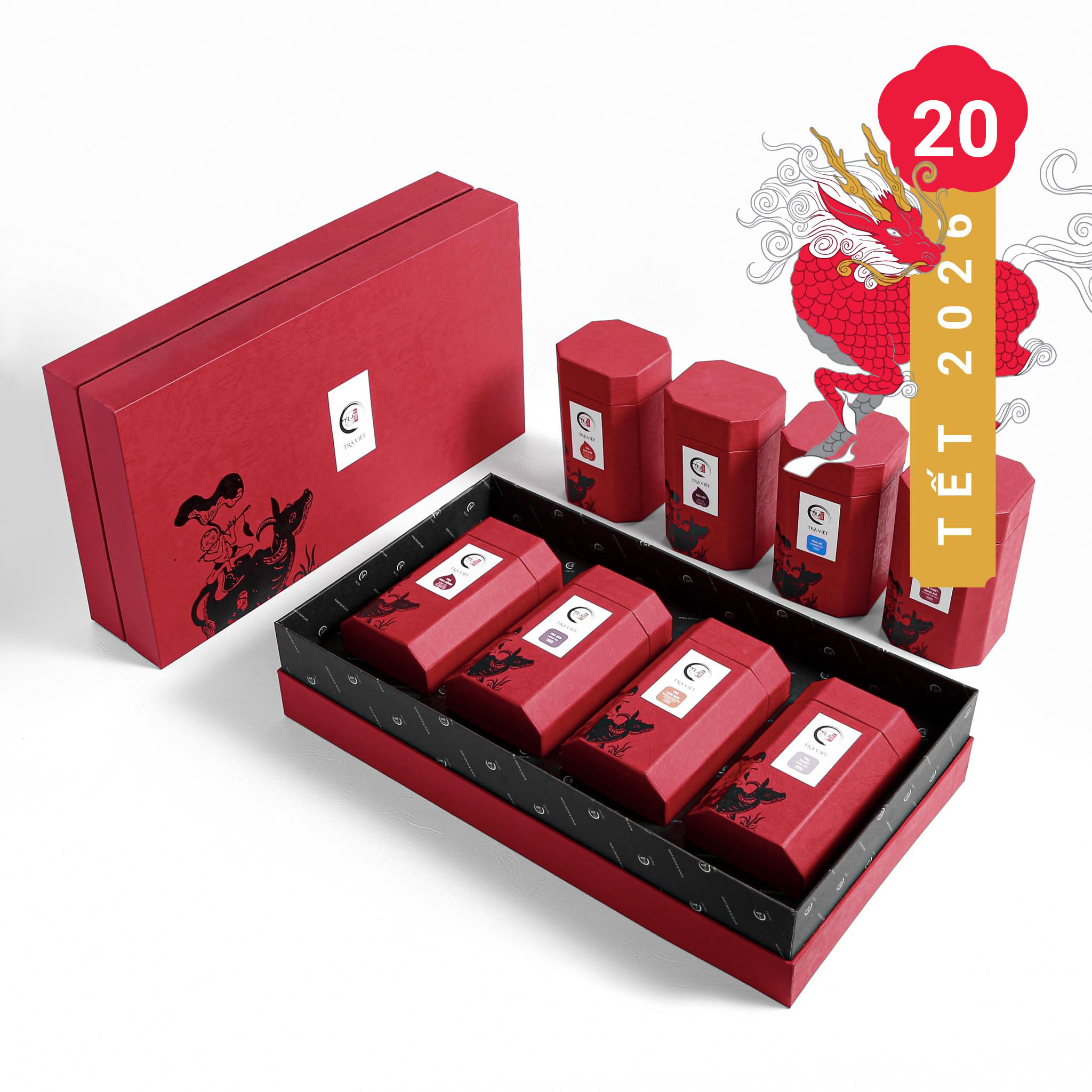 Hộp quà tết sức khoẻ Tứ Quý - Trà Việt QT20