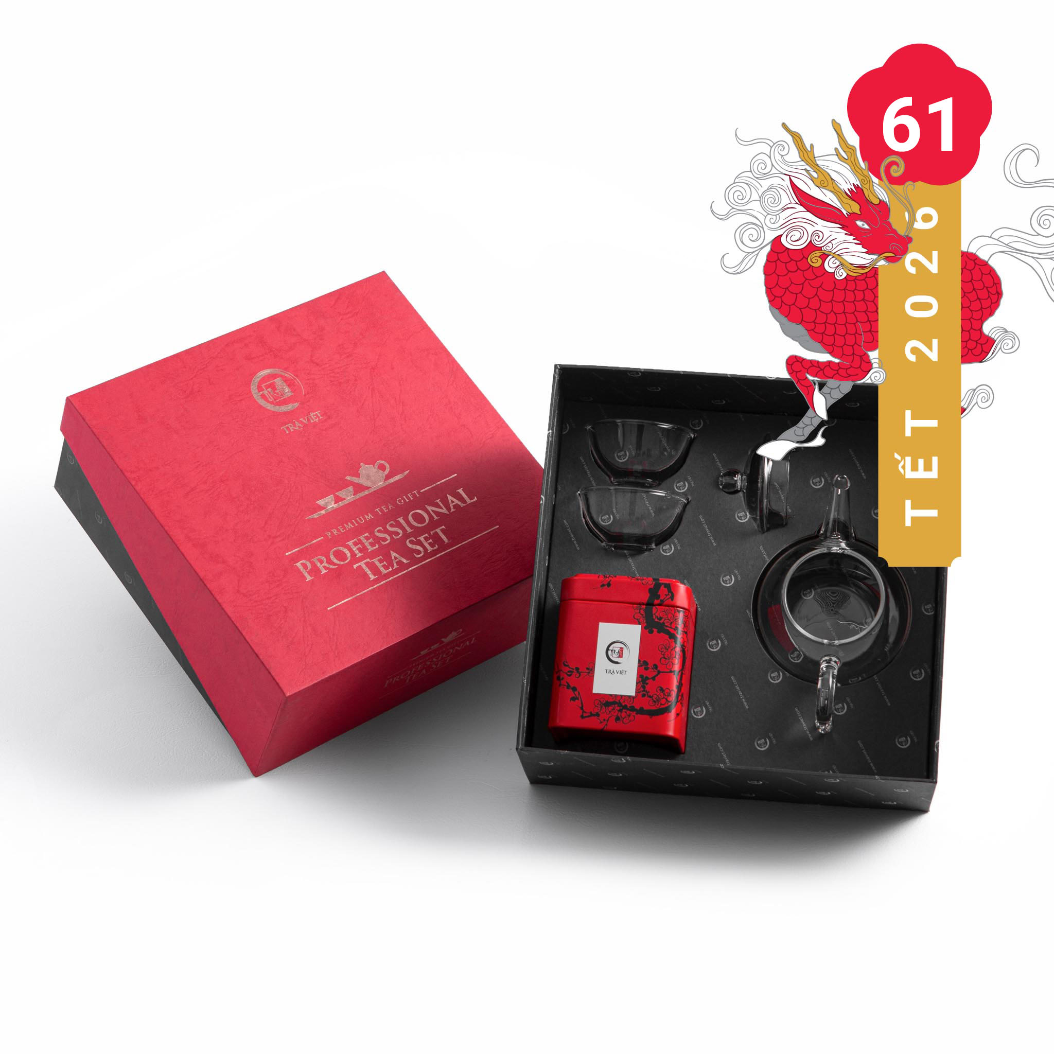 Bộ quà tết Cát Tường sang trọng - Trà Việt QT61