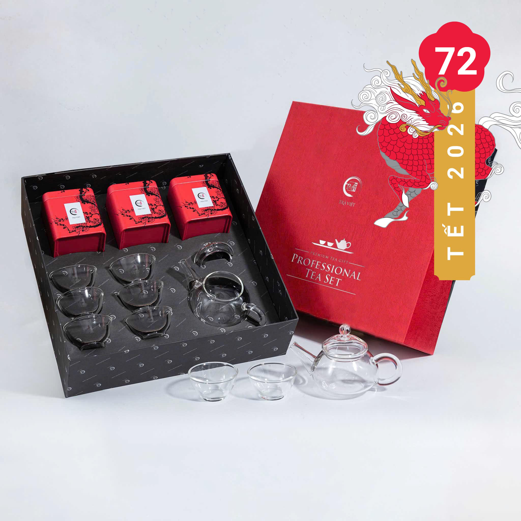 Hộp quà tết ý nghĩa tặng ông bà, bố mẹ - Trà Việt QT72