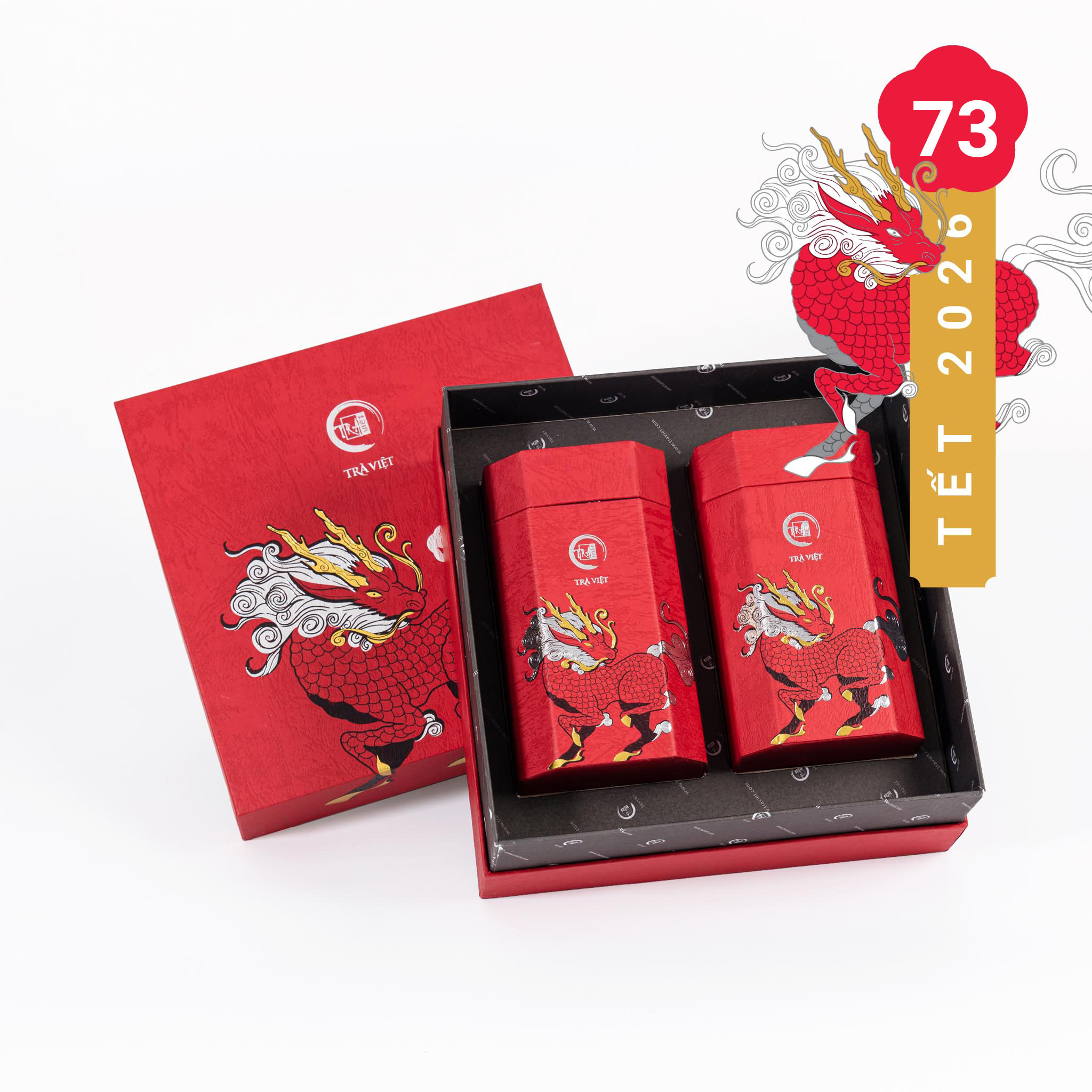 Hộp quà Tết sức khoẻ Trà Sen, Ngũ Hạt - Trà Việt QT73