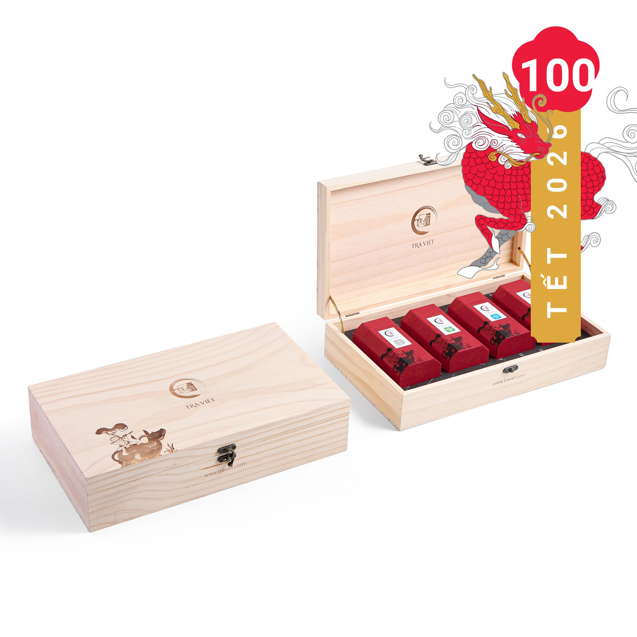 Hộp quà Tết sức khoẻ tặng người thân - Trà Việt QT100