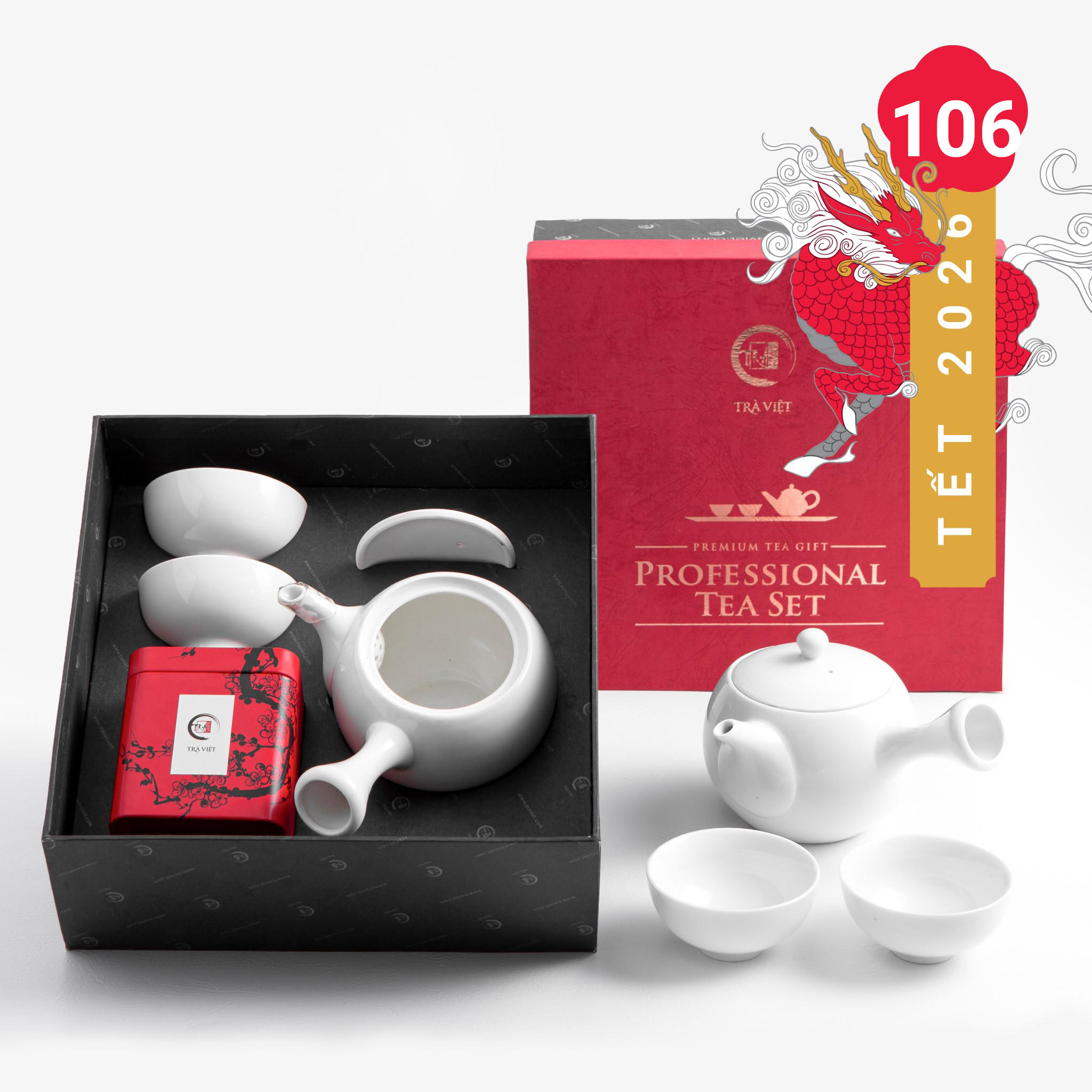 Quà tết bộ ấm trà tặng người thân - Trà Việt QT106