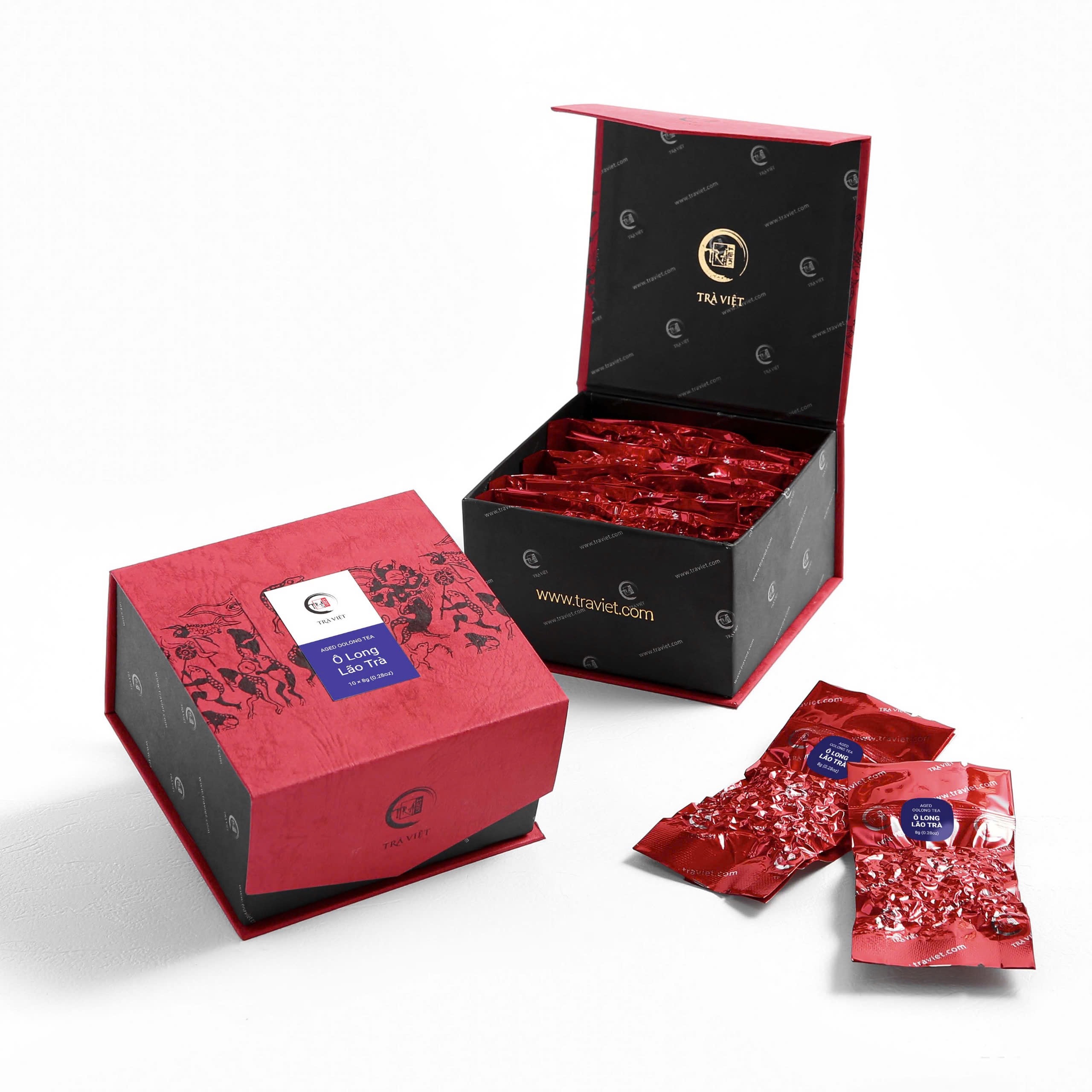 Ô Long Lão Trà - Hộp 10 tép 8 gram tiện dụng