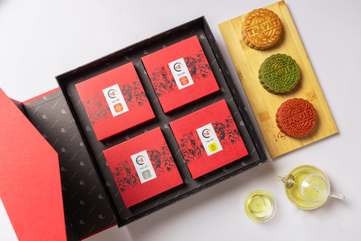 Hộp quà trung thu Trà Việt - bánh trung thu cao cấp và trà ngon