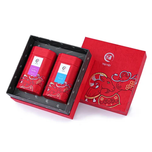 Quà Tết tặng khách hàng 2 loại trà hương - Trà Việt QT06